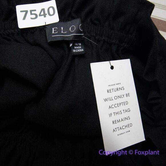 New! Eloquii black Linen Maxi Day Dress, size 14/16 - Picture 14 of 16